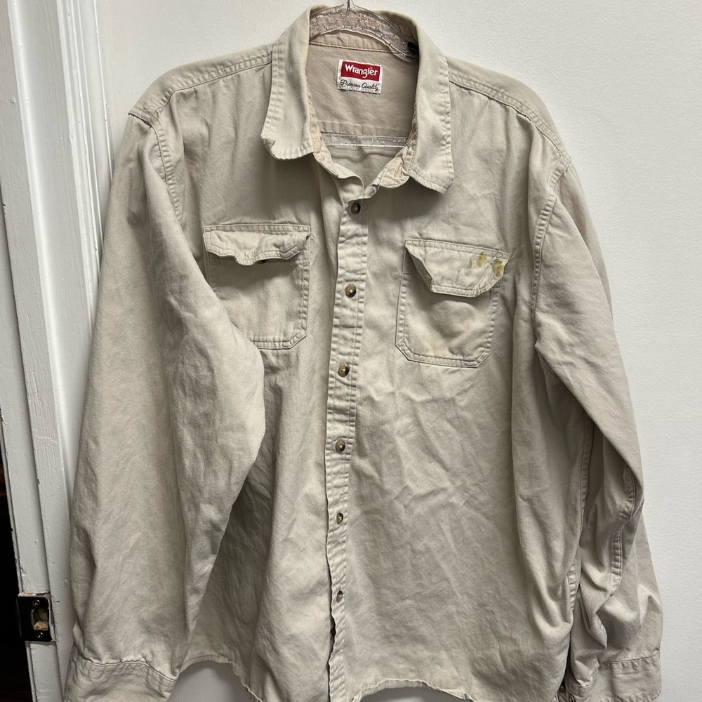 Wrangler Men's Light Tan work shirt